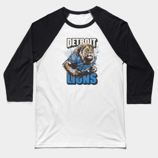 Detroit Lions Baseball T-Shirt